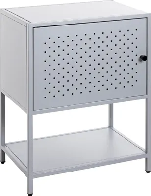 Produktbild von HAKU Konsole Nachtkonsole Beistelltisch grau - Metall, B/H/T: 45x60x30 cm