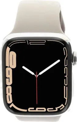Produktbild von APPLE Apple Watch Series 7 GPS + Cell Edelstahl-Sportarmband 45 mm (Silber) MKJV3FD/A