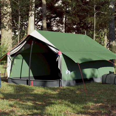 Produktbild von Campingzelt für 2 Personen, grünes Zelt mit Campingzubehör, 193x122x96 cm, 185T-Taft