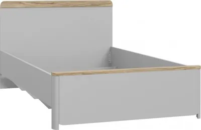 Produktbild von Furniture24 Bett SURFINIO 120x200 cm Bettgestelle Bettrahmen Jugendzimmer Grau Einzelbett