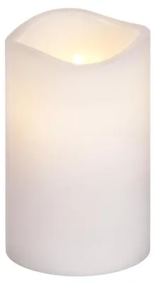 Immagine prodotto di Star Trading Candela LED bianca 7,5x11,5cm plastica 6/18h timer per esterno tremolante