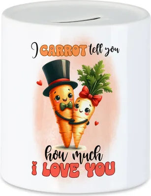 Produktbild von I Carrot Tell You How Much I Love You Karotten Liebe Spardose