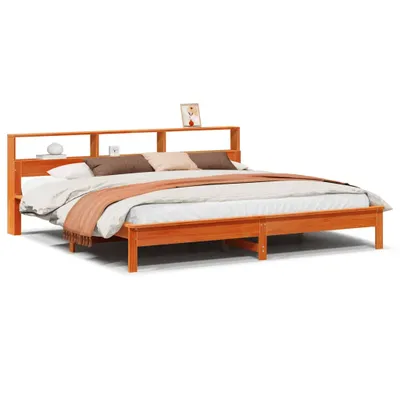 Produktbild von Massivholzbett ohne Matratze Wachsbraun 180x200 Kiefernholz