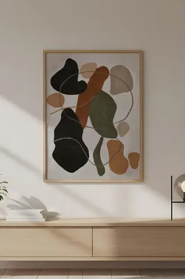 Produktbild von Wallity, Elegantes gerahmtes MDF-Gemälde, 50 x 70 cm, 100% MDF (3 mm) & 100% Massivholzrahmen (2 cm) | Perfekt für moderne Wohnräume, stilvoll und dekorativ.