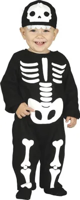 Immagine prodotto di Fiestas Guirca - Costume da scheletro per bambino FG608 (98) (Nero/Bianco)
