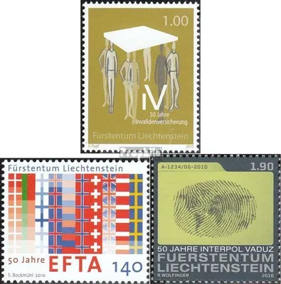 Produktbild von Briefmarken Liechtenstein 2010 Mi 1560-1562 (kompl.Ausg.) postfrisch Jahrestage