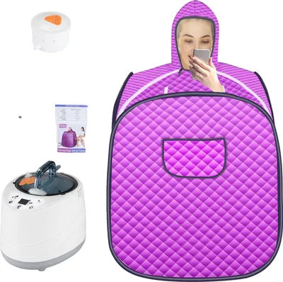 Produktbild von Tragbare Dampfbadewanne, 800W Leistung, 220V/110V Spannung, 1-9 Temperatureinstellungen, kompaktes Design, wasserdichtes Baumwollmaterial