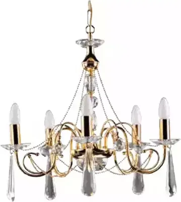 Produktbild von Kristall Deckenleuchter Hängeluster Zierlampe Luxus Kristalldeckenleuchte