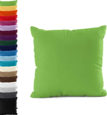 Produktbild von DOPPELPACK Kissenbezüge 80x80cm JERSEY Kissenbezug 100% Baumwolle 160gr/m² Kissenhülle Kissen, Farbe: Grün