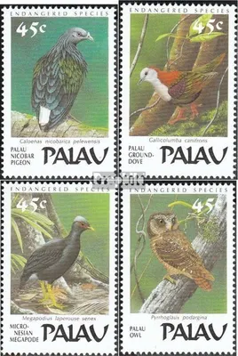 Produktbild von Briefmarken Palau-Inseln 1989 Mi 265-268 (kompl.Ausg.) postfrisch Einheimische Vögel