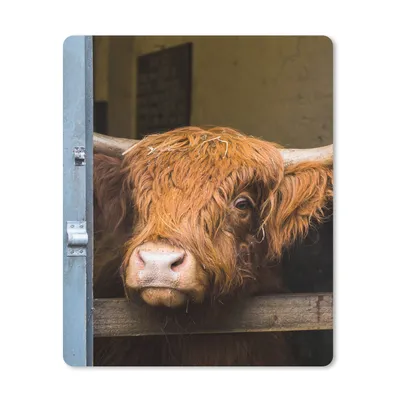 Produktbild von MuchoWow® Mauspad Mousepad Schottischer Highlander - Bauernhaus - Scheune 30x40 cm - Mousepads - Maus Mat - Pad - Mausunterlage - Mausmatten
