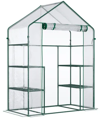 Zdjęcie produktu dla Szklarnia Foliowa Szklarnia Na Pomidory Z 6 Półkami, 142X73X195Cm, Przezroczysta