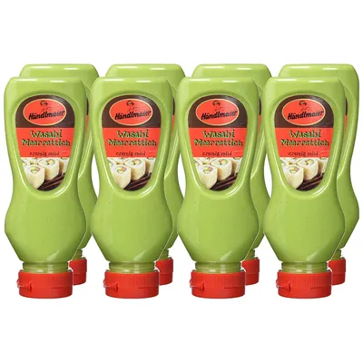 Immagine prodotto di Händlmaier Wasabi rafano cremoso delicato bottiglia squeeze 225ml confezione da 8 pezzi
