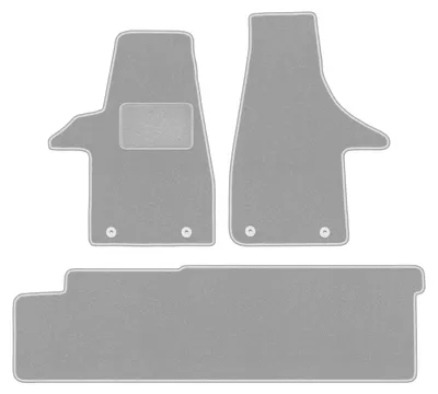 Image de Tapis de sol en moquette gris pour VW Transporter T6 2015-2019 3 pièces