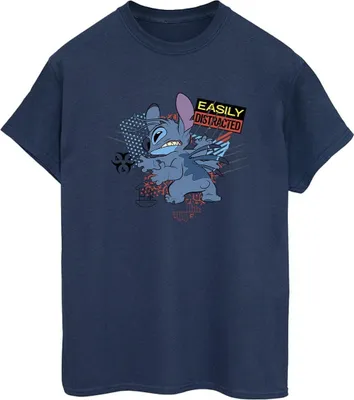 Obrázok produktu pre Disney - Dámske tričko "Easily Distracted" BI29738 (XL) (námornícka modrá)