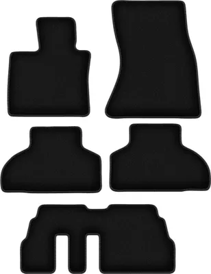Produktbild von Wielganizator Velours-Autoteppiche – passend für BMW X5 F15 (7 Personen, Bj. 2013-) –  schwarz, passgenau, mit Befestigungen set 5 Stk.