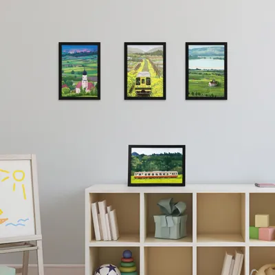 Produktbild von Schwarze A4-Fotolijsten - Für Zertifikate und Poster - 15 Stück