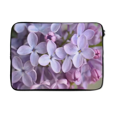 Produktbild von MuchoWow® Laptop Hülle 14 ZollNahaufnahme von lila Fliederblüten Laptoptasche - Laptoptasche - Stoßsicher - Schutzhaube