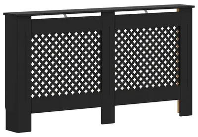 Zdjęcie produktu dla vidaXL Panele grzejnikowe czarne 152x19x81,5 cm MDF