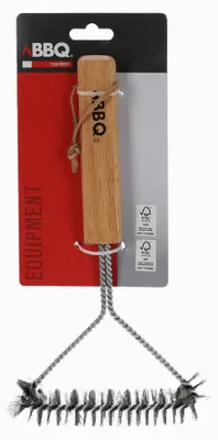 Obrázek produktu pro Kartáč na čištění grilu 30x14 cm s dřevěnou rukojetí