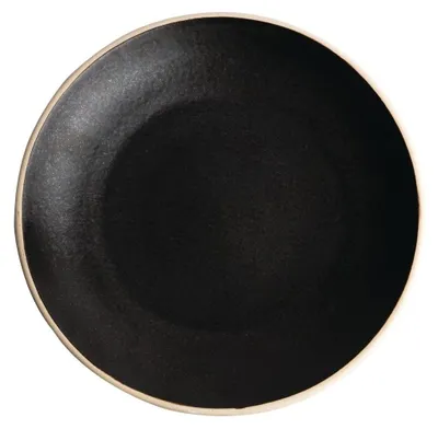 Konkavteller 270 mm, Delhi Schwarz, 6er Pack, Keramik