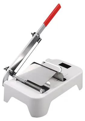 Produktbild von Haushalt Fleischschneider - Manuelle Rollschneidemaschine für Rind- und Lammfleisch - 43×17 cm - 20 cm Klinge - 304 Edelstahl - Leicht zu reinigen - Weiß