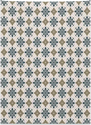 Produktbild von Abakuhaus Paisley Wandteppich, Asiatische Vintage-Muster aus Weiches Mikrofaser Stoff Kein Verblassen Klare Farben Waschbar, 110 x 150 cm, Braun Blau