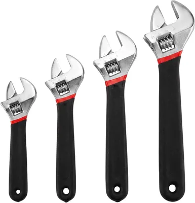 Imagen del producto de Juego de llaves ajustables, de 4 piezas, de 150-300 mm, para diversas aplicaciones