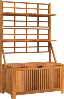 Image de Boîte de rangement avec treillis 99x50x160 cm Acacia massif