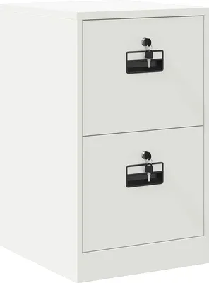 Immagine prodotto di vidaXL Scaffale portadocumenti Bianco 44 x 50 x 74,5 cm Acciaio laminato a freddo