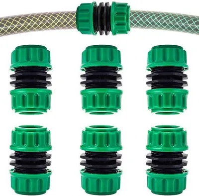 Image de Adaptateur pour tuyau d'arrosage - 1/2 pouce - Rallonge - Pour tuyaux d'arrosage - Adaptateur pour robinet - Vert