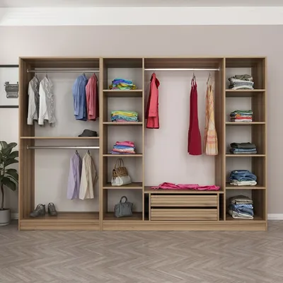 Immagine prodotto di Skye Decor, Kale - 7540, armadio, Dore, 100 % PANNELLI DI PARTICELLE RIVESTITI IN MELAMMINA, 270 x 52 x 190 cm