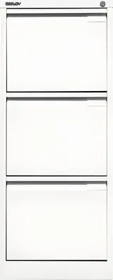 Produktbild von BISLEY Hängeregistraturschrank verkehrsweiß 3 Schubladen 41,3 x 62,2 x 101,6 cm