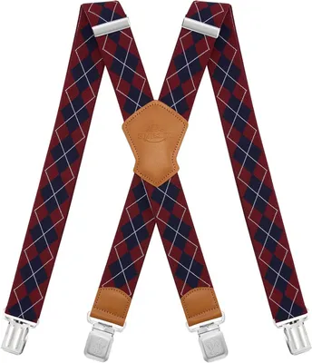Productafbeelding van Jarretel bretels voor heren met 4 sterke clips - X-vormige verstelbare 40 mm brede bretels voor broeken