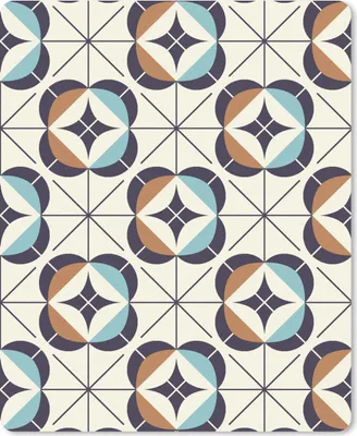Produktbild von MuchoWow® Mauspad Mousepad Retro - Design - Geometrie 19x23 cm - Mousepads - Maus Mat - Pad - Mausunterlage - Mauspads - Spielen