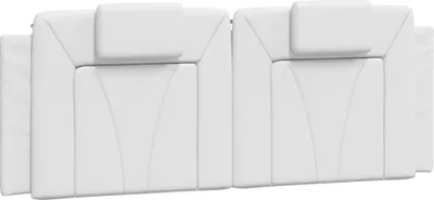 Image de Coussin de tête de lit Viana blanc 152 cm similicuir