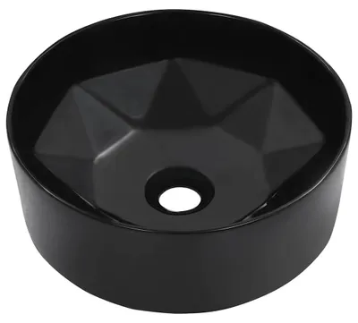 Imagen del producto de vidaXL Lavabo de cerámica, 36 x 14 cm, color negro