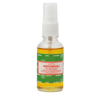 Produktbild von Satya Duftspray, Duftöl - Naturdüfte für Aromatherapie, Raumduft, Diffusor, Duftlampe, Autoduft (Patchouli)