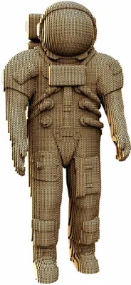 Image de Cartonic 3D-Puzzle Astronaut, kit 3D en carton pour l'espace, carton, 163 pièces, CARTASTRON