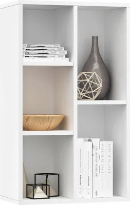Produktbild von "im Sonderangebot" Bücherregal/Sideboard - CLORIS - Standregal - Robust und langlebig - Weiß 50x25x80 cm Holzwerkstoff - DEMöbel2978074
