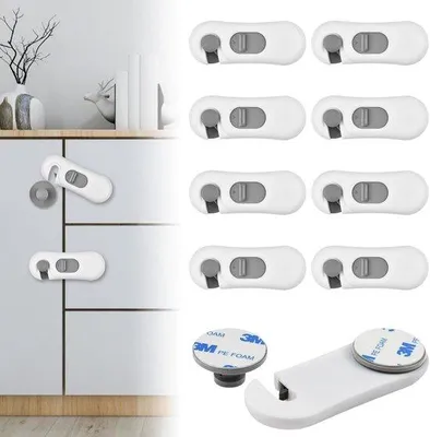 Obrázek produktu pro Dětské zámky na zásuvky, balení po 8 kusech, zámky na zásuvky, bezpečnostní zámky na zásuvky, dětské pojistky na zásuvky, zámky na zásuvky, dětské zámky na dveře, dětské zámky na chladničky