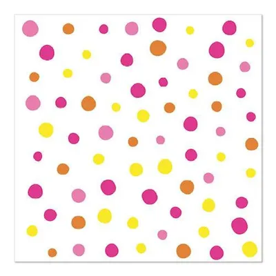Produktbild von Papstar Servietten, pink, 3-lagig, 1/4-Falz, 33 x 33 cm, "Colourful Dots" 12 x 30 Stück