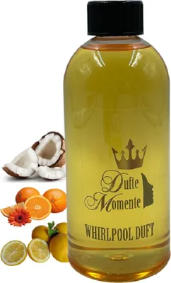 Produktbild von Dufte Momente | Whirlpool Duft 500ml | Kokos - Orange - Citrus | mit naturreinen und natürlichen ätherischen Ölen | kein Schaum | vegan