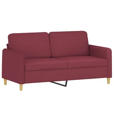 Obrázek produktu pro 2místná pohovka vínově červená 140 cm látka