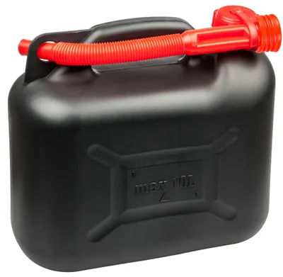 Produktbild von Walser Benzinkanister 10L UN- mit Sicherheitsverschluss 600g schwarz/rot, 16373