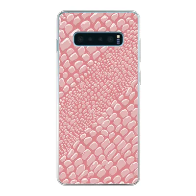 Produktbild von MuchoWow® Handyhülle Schutzhülle Hülle für Samsung Galaxy S10 Lite Krokodilleder - Tierprint - Rosa Silikon Softcase Handy Hülle - Schutz