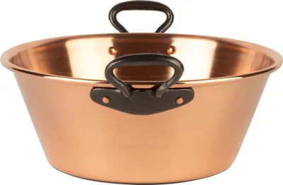 Produktbild von Cuisine Romefort | Kupfer Marmeladentopf für Induktion Ø 26,5 cm - 3 Liter Inhalt | Griffe aus Gusseisen | Kupfertopf zum Kochen von Marmelade