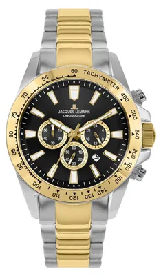 Produktbild von Jacques Lemans Chronographen Liverpool Steel Silver - Gold