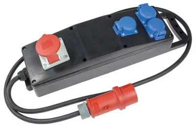Produktbild von as-Schwabe Stromverteiler Steckdosenleiste CEE auf CEE & Schuko 400V 16A IP44