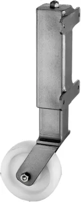 Immagine prodotto di Rullo per cancelli Alberts per cancelli pesanti e larghi fino a 450 kg da avvitare zincato a caldo Altezza 400 mm Rullo Ø 125 mm